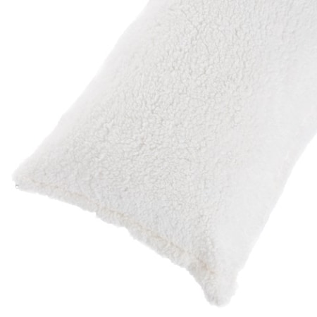 Hastings Home Body Pillow Cover, Soft Sherpa Pillowcase With Zipper, Fits Pillows Up To 51 Inches (White) 697612RYF